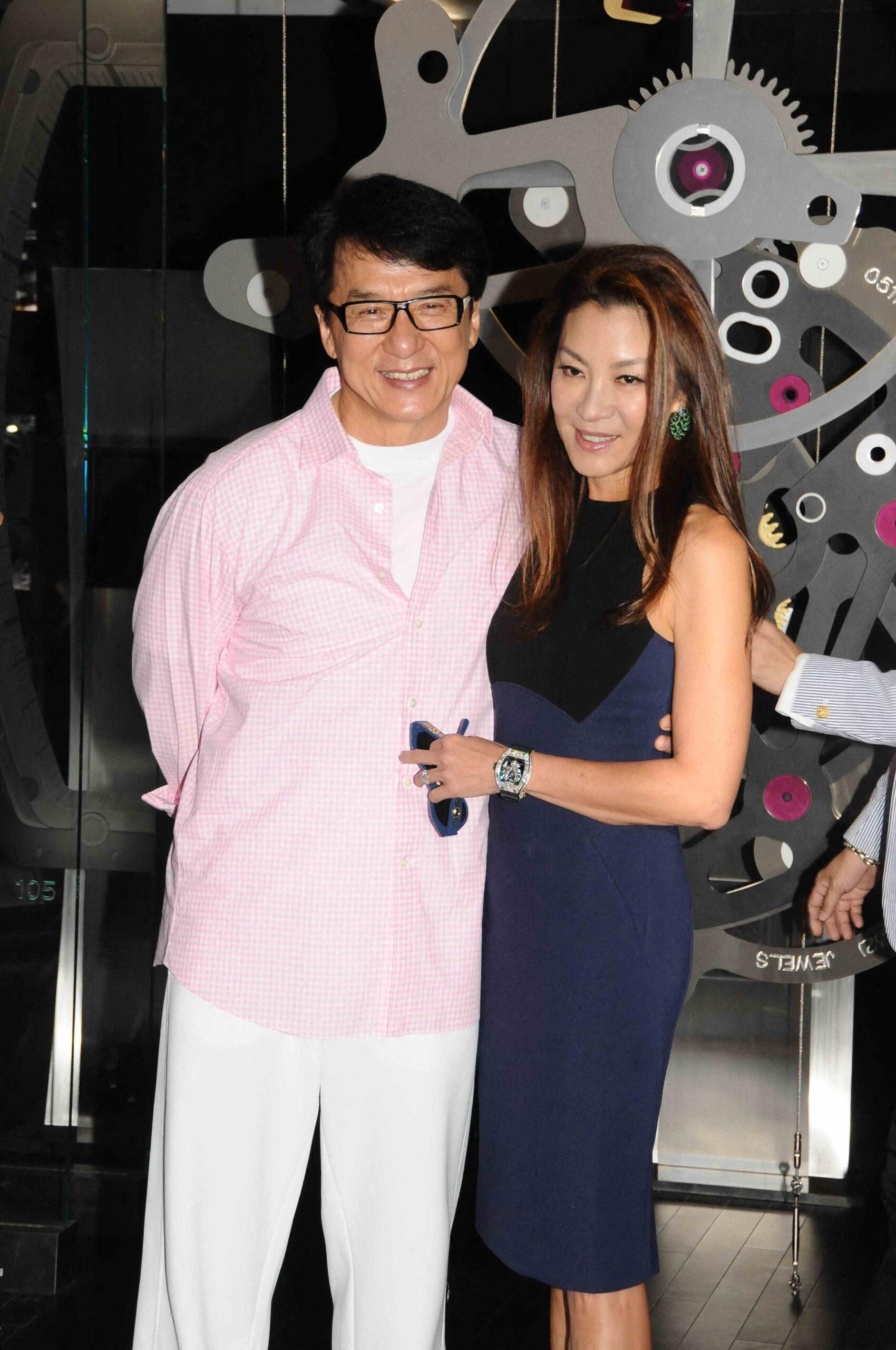 Jackie Chan and Michelle Yeoh at Richard Mille dinner party in Hong Kong