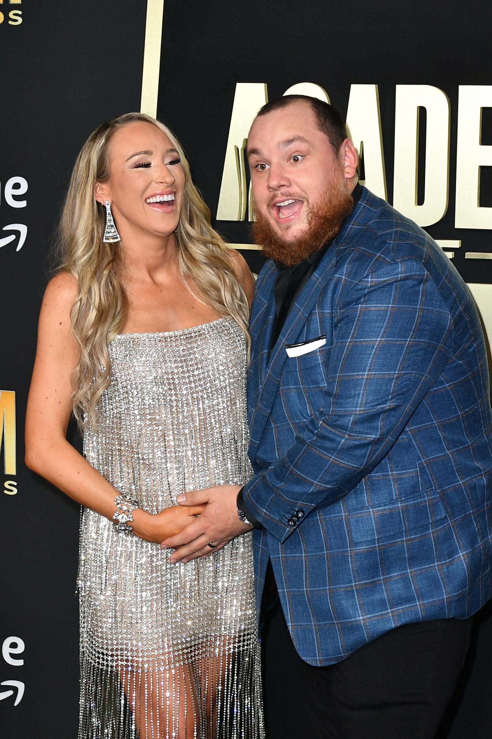 Nicole Hocking and Luke Combs at the 58th Annual Academy of Country Music Awards
