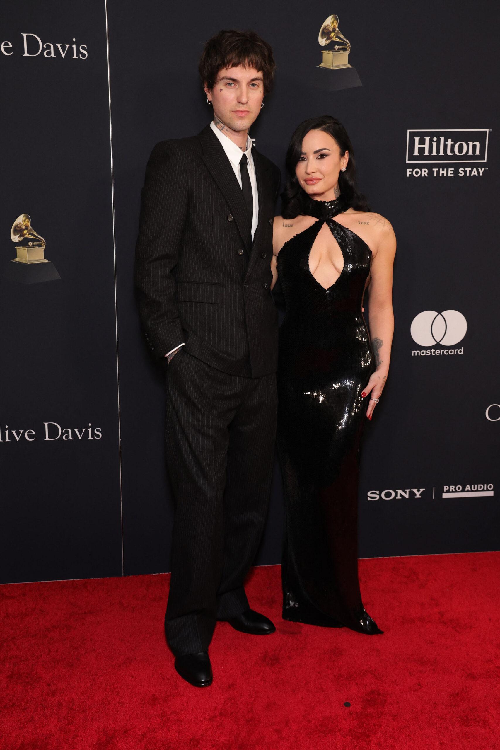 Demi Lovato and Jordan Jutes at the 68th GRAMMY Awards Pre-GRAMMY Gala