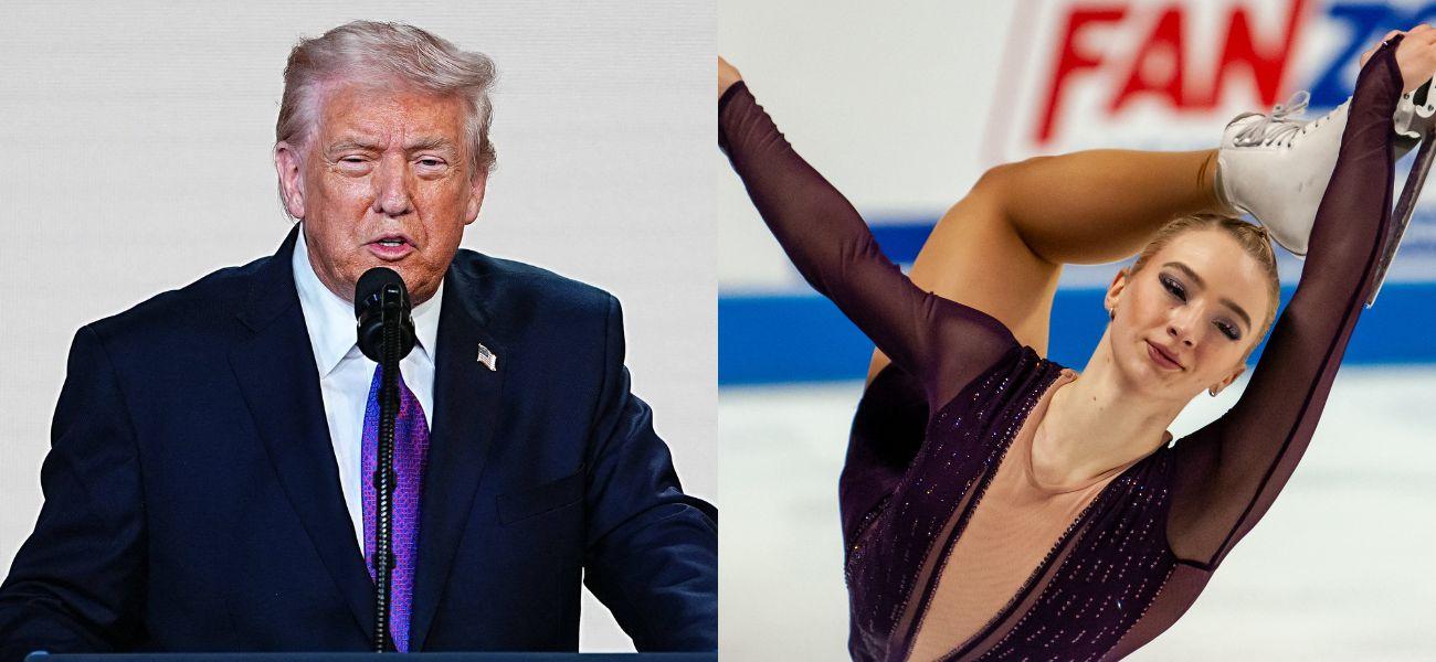 Donald Trump (left) Amber Glenn (right)