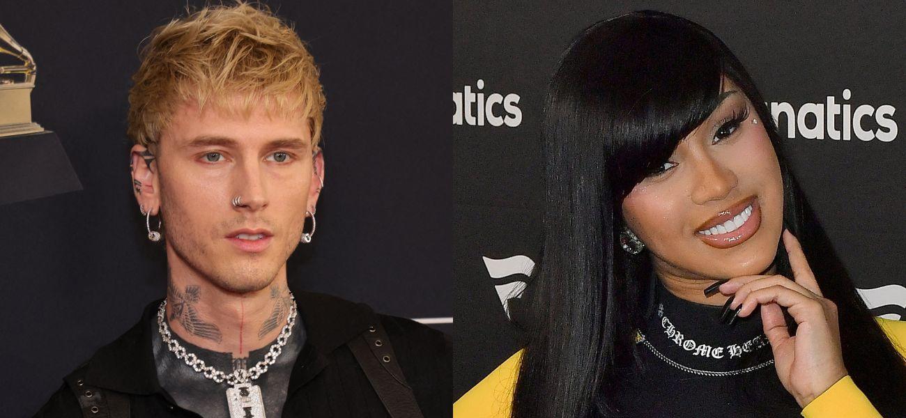 mgk (left) Cardi B (right)