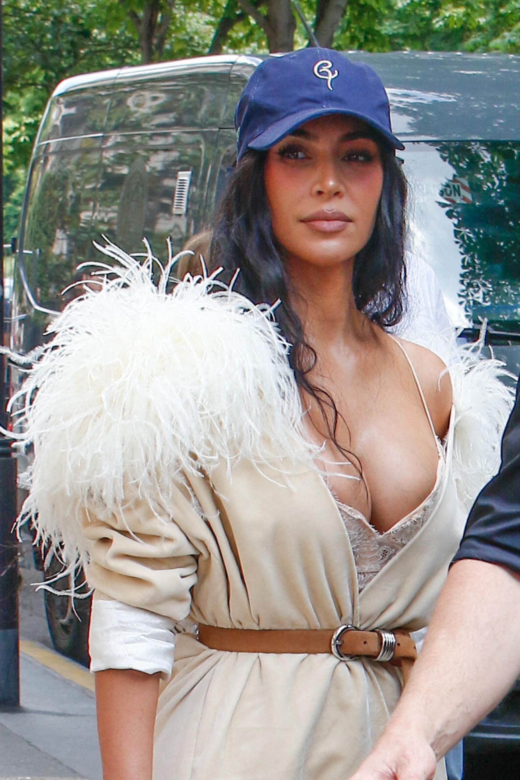 Kim Kardashian leaving Balenciaga shop in Paris