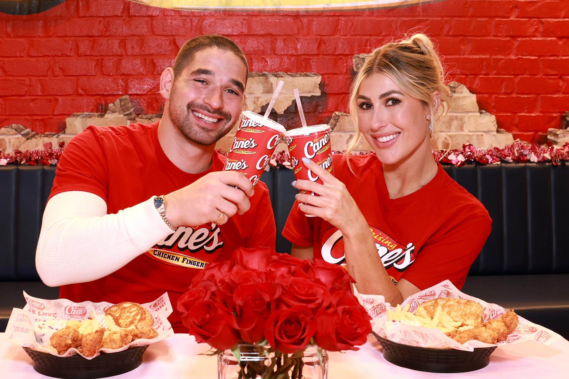Emma Slater and Alan Bersten at Raising Cane's