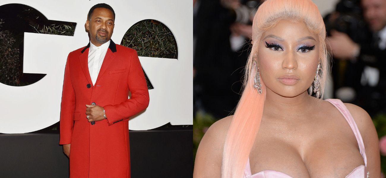 Photo collage of Mike Epps and Nicki Minaj.
