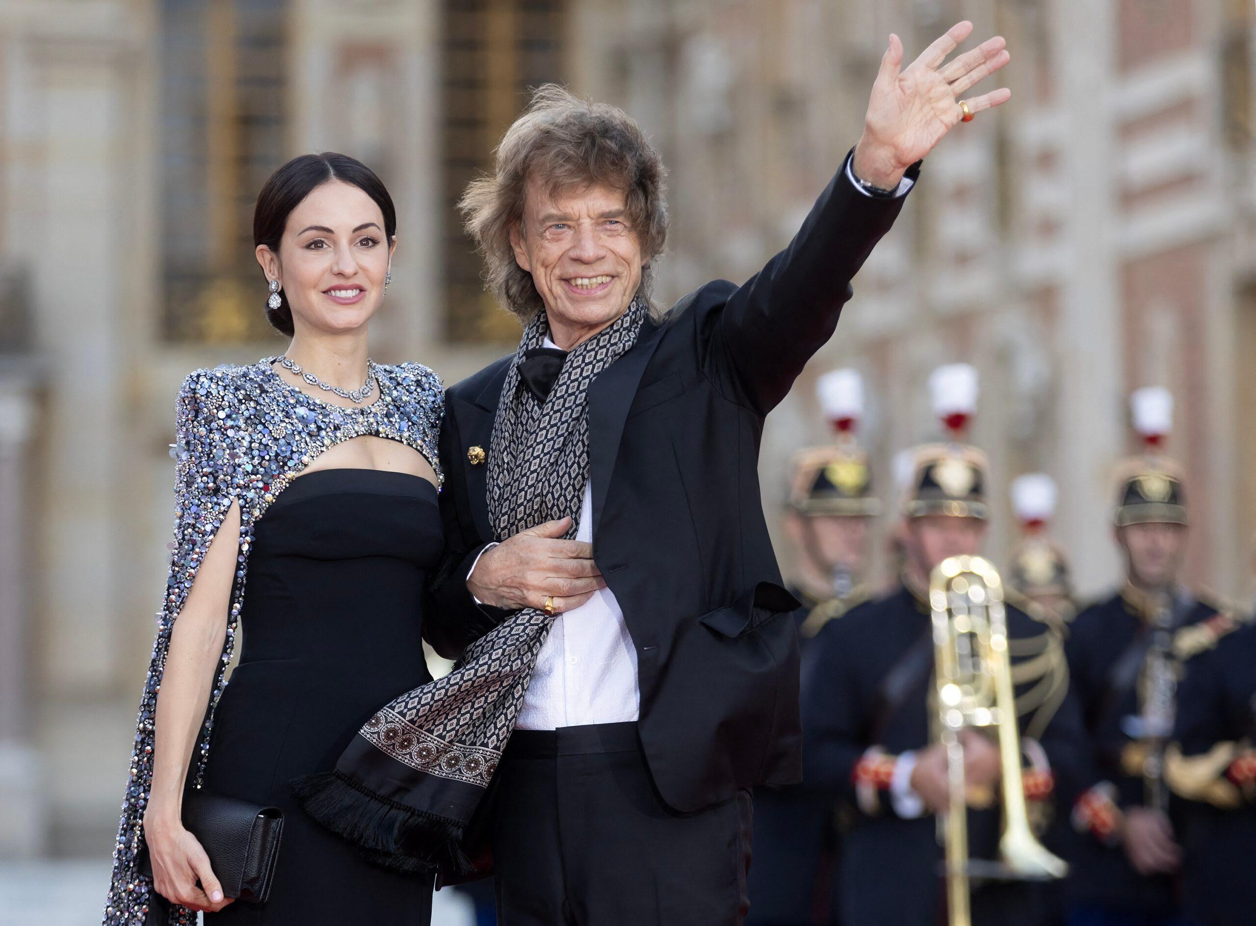 Mick Jagger and Melanie Hamrick attend a State Banquet