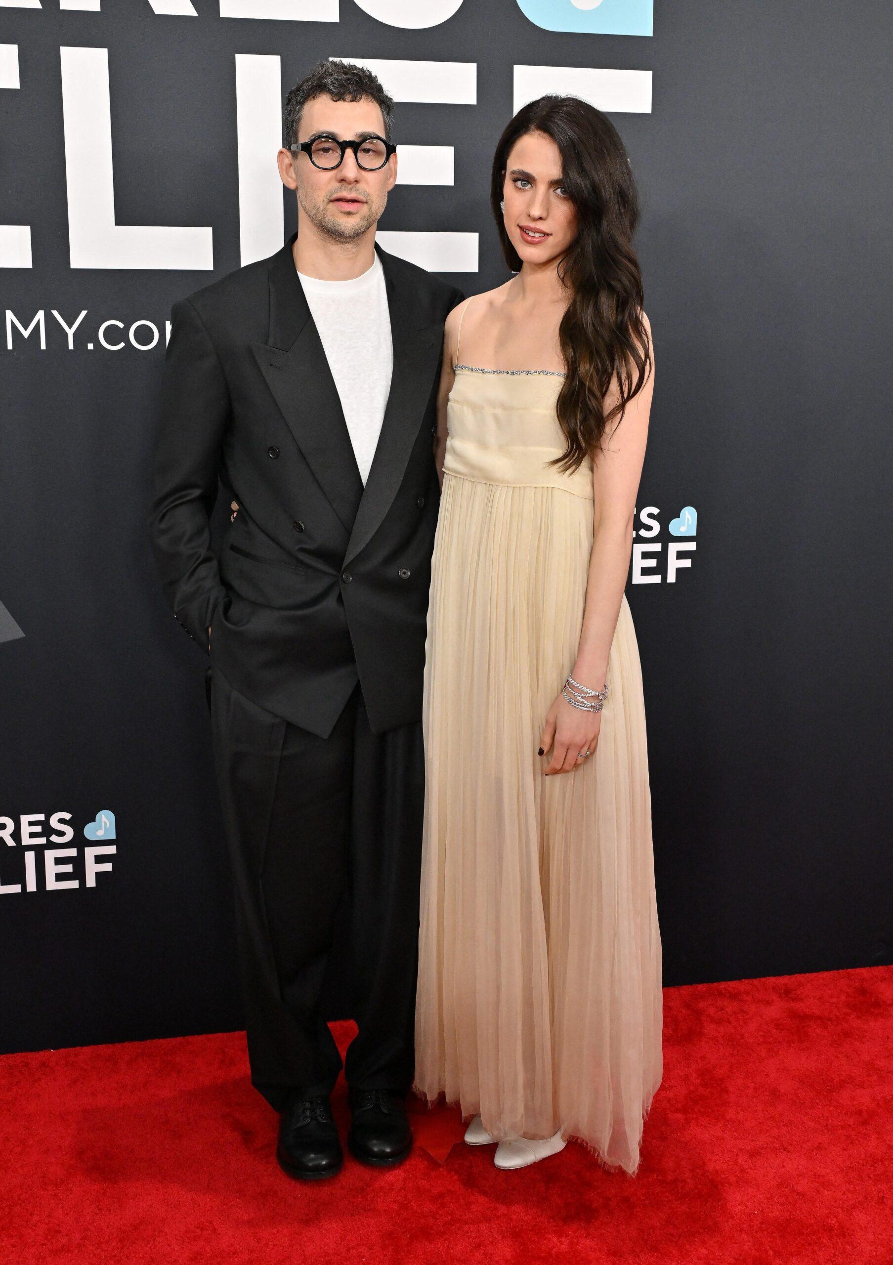 Jack Antonoff And Margaret Qualley attend Grammys