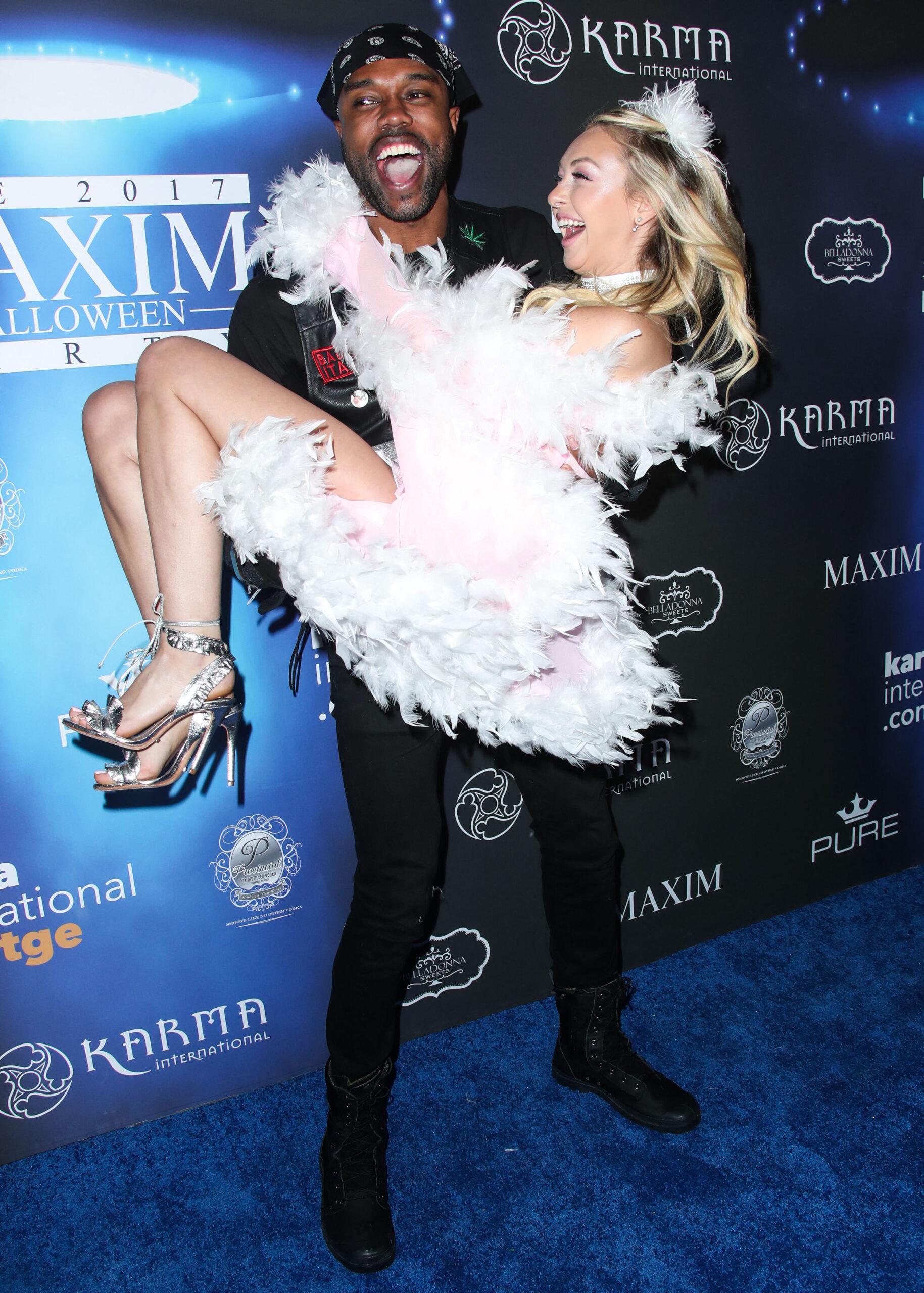 Demario Jackson and Corinne Olympios at 2017 MAXIM Halloween Party