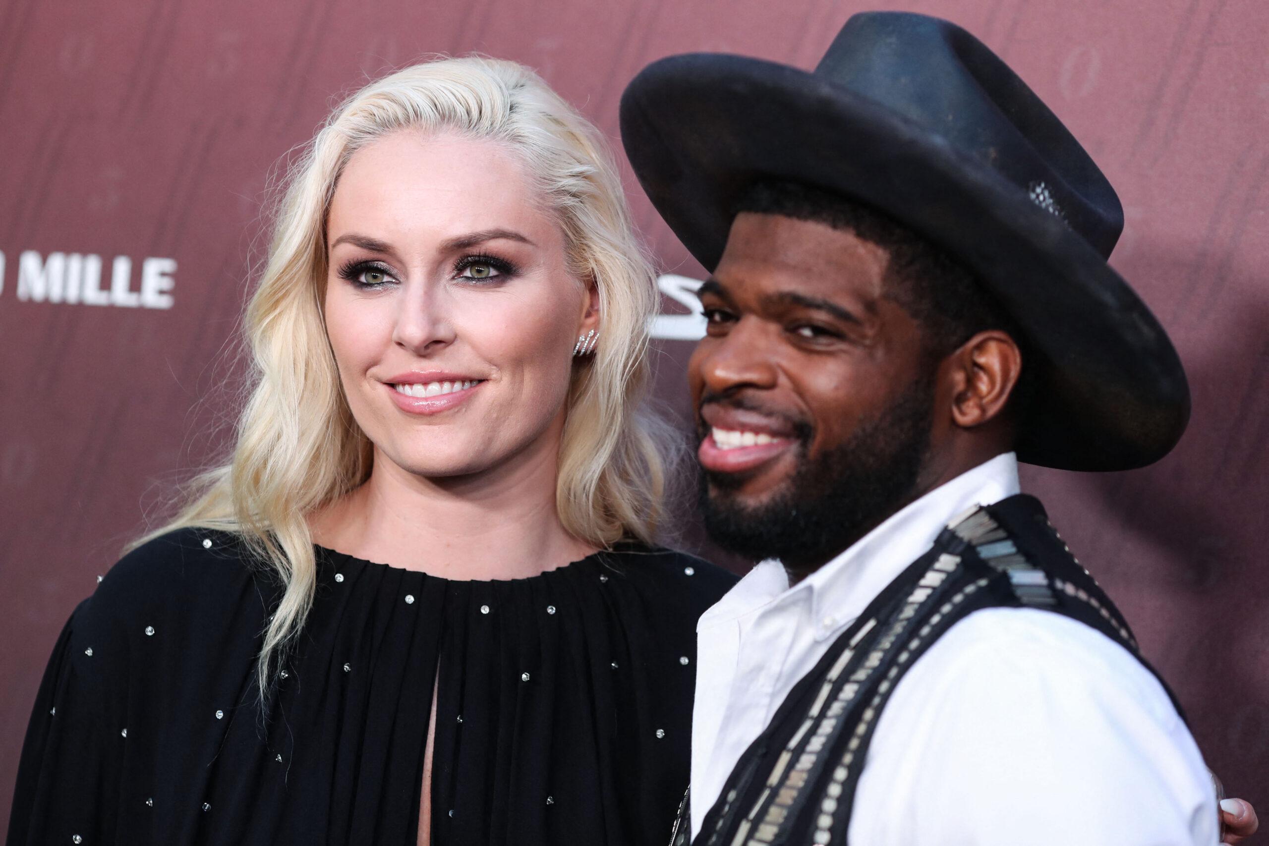 Lindsey Vonn and P. K. Subban at the Sports Illustrated Fashionable 50