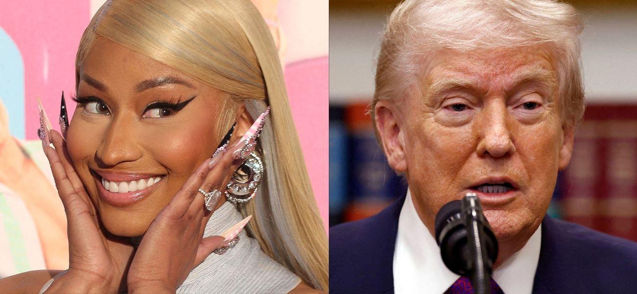 Nicki Minaj (left) Donald Trump (right)