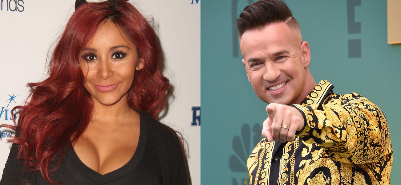 A photo collage of Nicole Polizzi and Mike Sorrentino