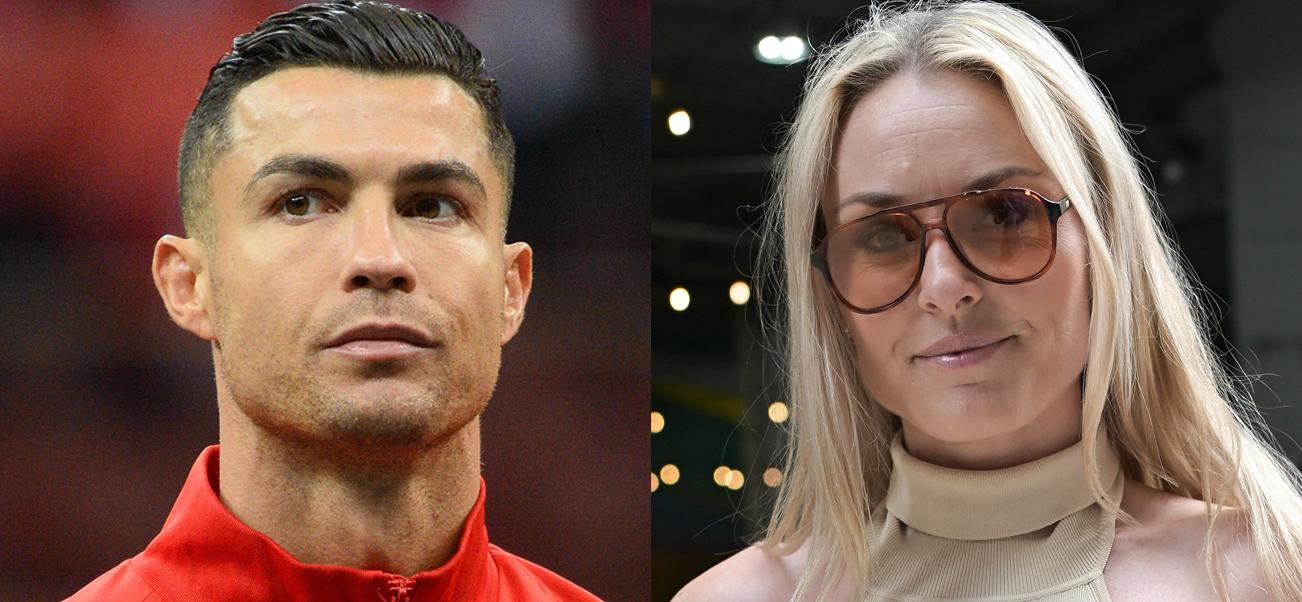 A photo collage of Cristiano Ronaldo and Lindsey Vonn