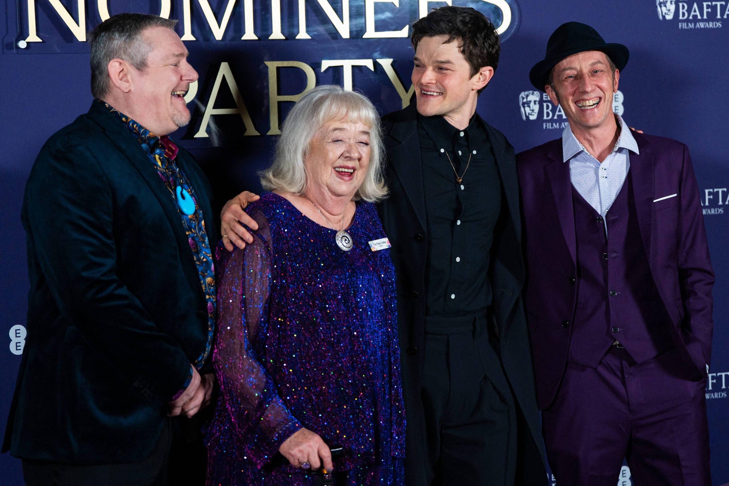 John Davidson; Dottie Achenbach; Robert Aramayo;Murray Gladstone attend the Nominees' Party for the EE BAFTA Film Awards 2026 at the National Portrait Gallery