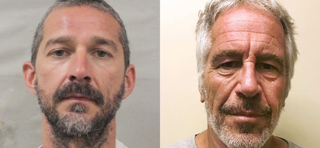 Shia LaBeouf (left) Jeffrey Epstein (right)