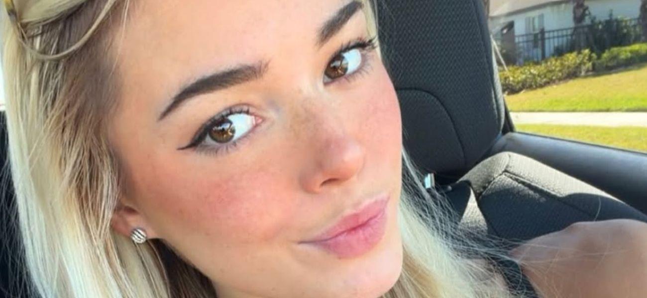 Livvy Dunne takes selfie in car