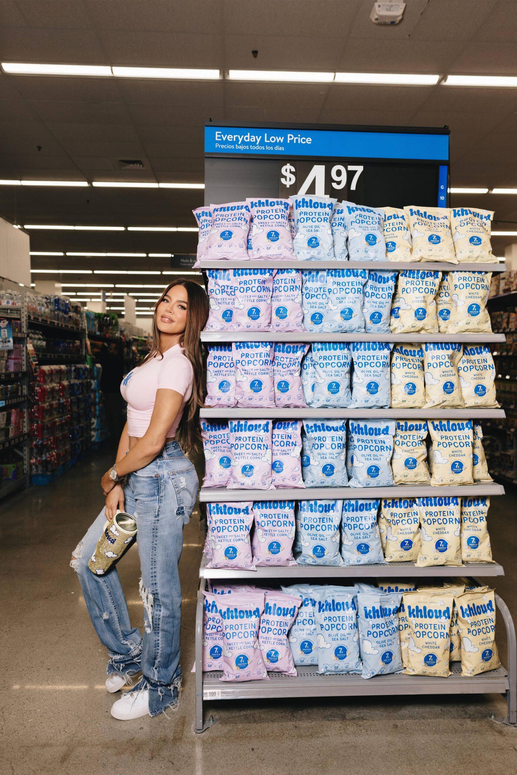 Khloé Kardashian makes a surprise shop at her local Walmart as retail giant rolls out her own Khloud Protein Popcorn