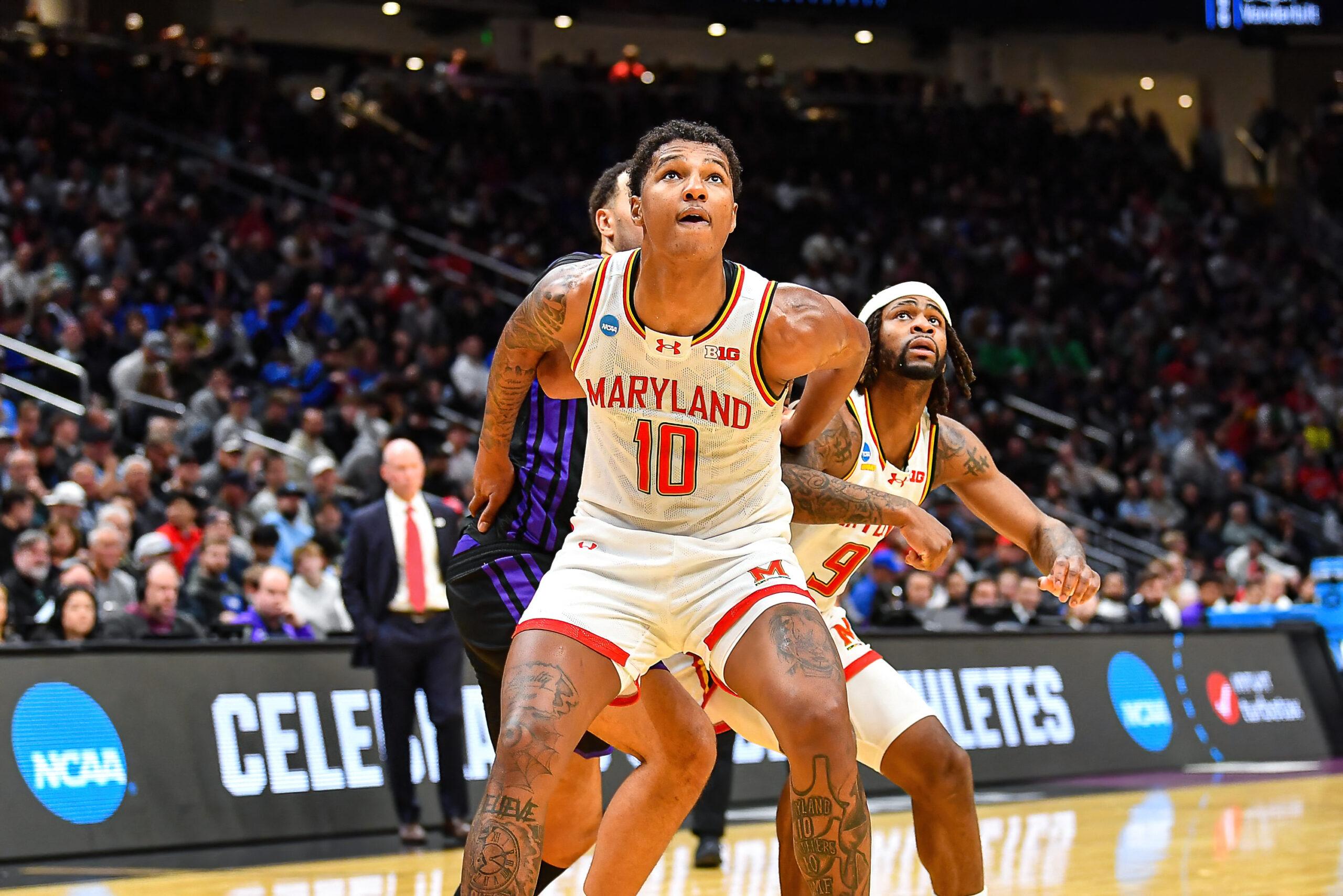 Julian Reese playing basketball. 