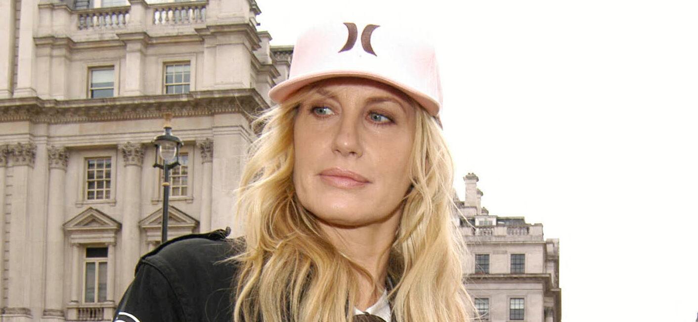 Daryl Hannah attending racing event
