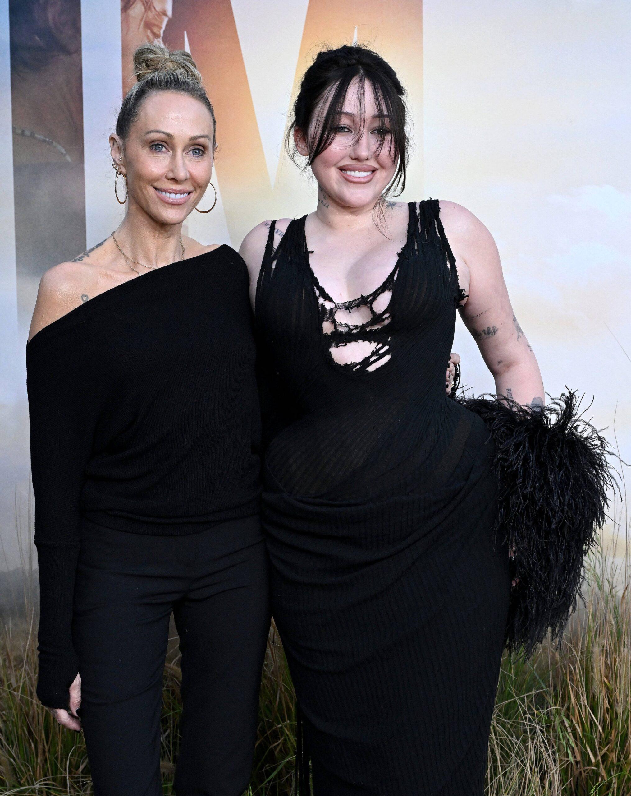 Tish Cyrus and daughter Noah Cyrus at Reminders of Him Premiere