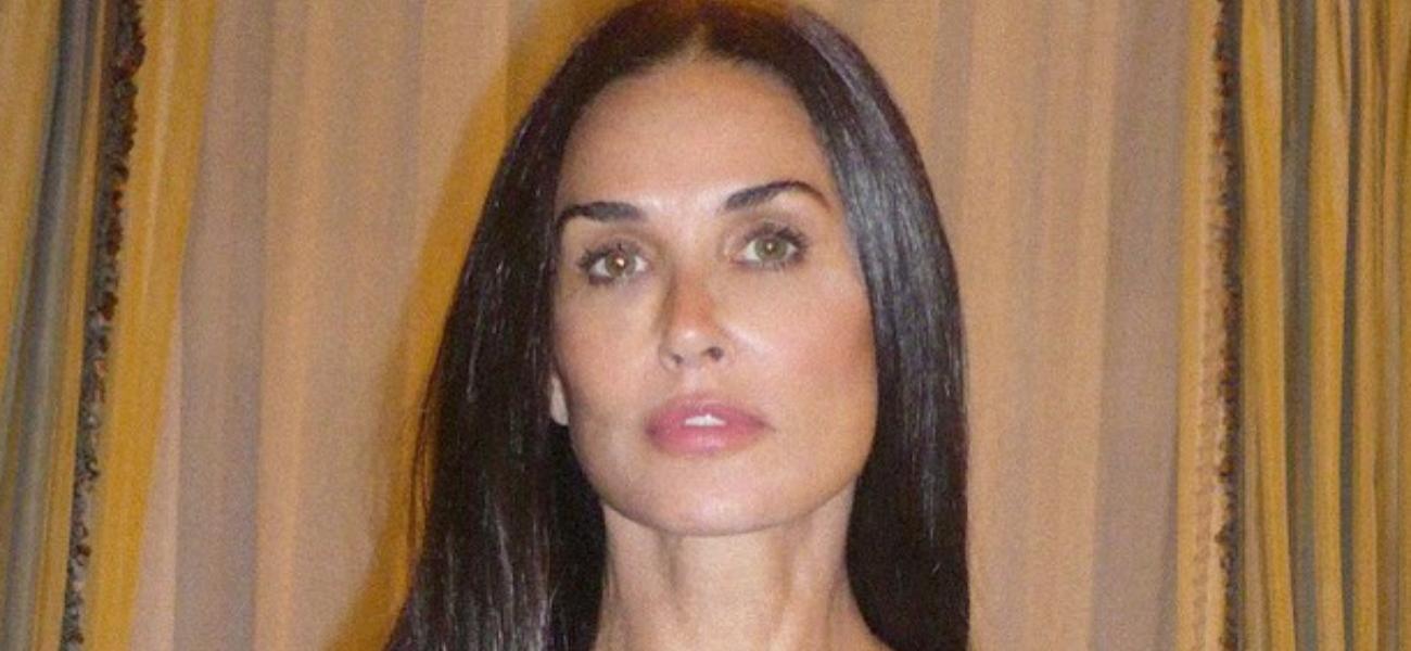 Demi Moore In Plunging Swimsuit Highlights Killer Birthday Body 8037