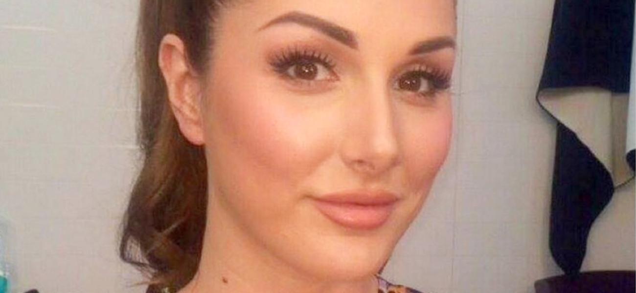 Lucy Pinder Melts Her Cherries Ice Cream In Plunging Waitress Outfit