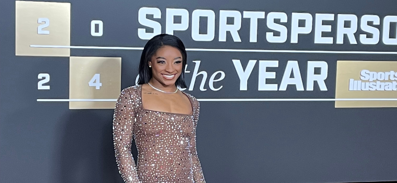 Simone Biles Reveals Hidden 'Tongue' Talent On SI Red Carpet