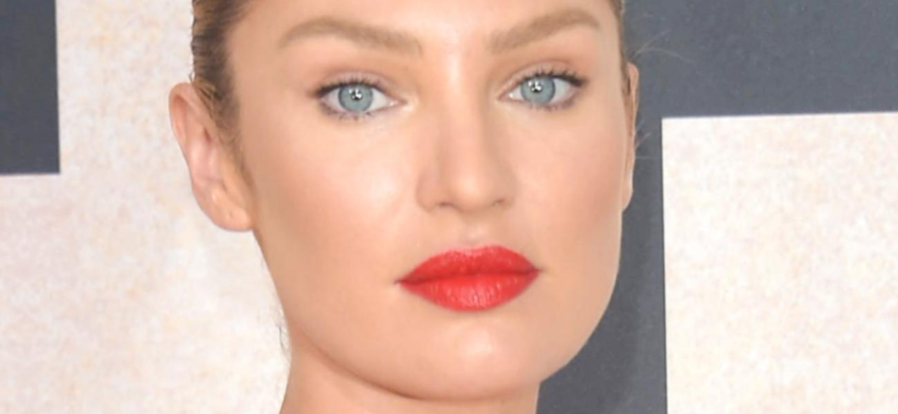 Candice Swanepoel impressiona com tanga e salto alto