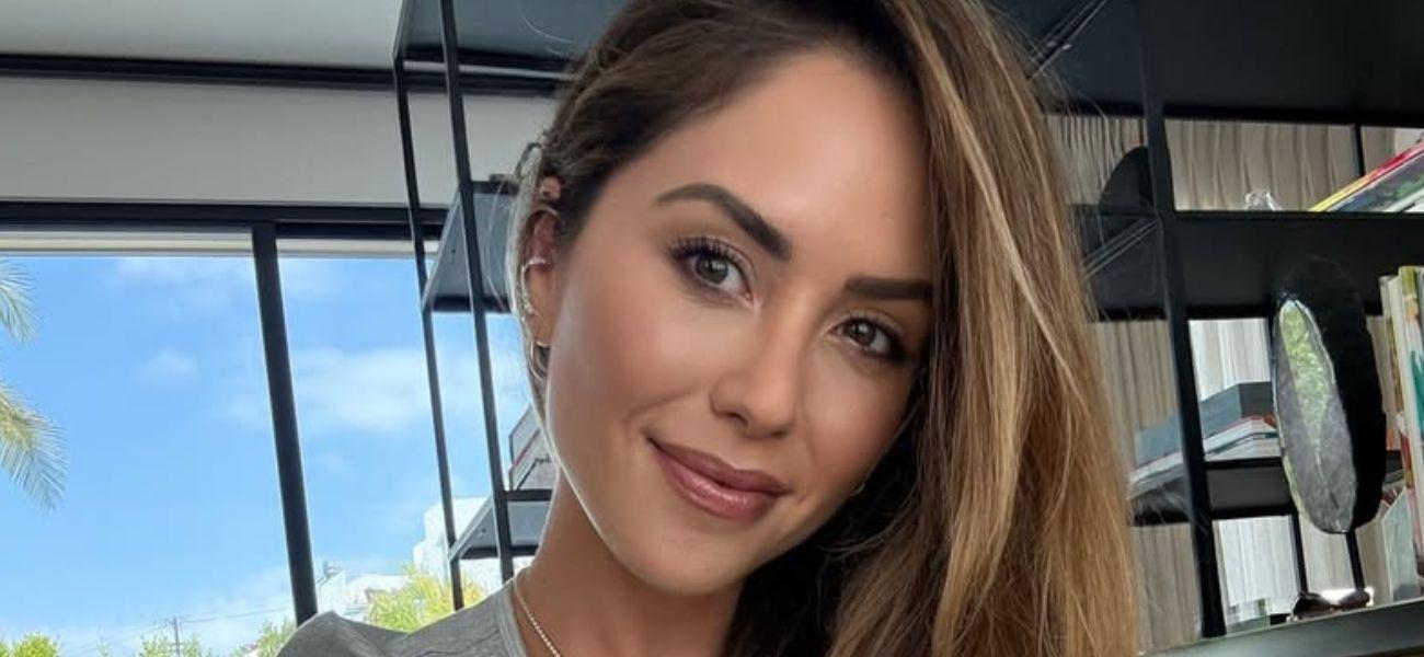 Brittney Palmer Laying On Bed In Lingerie Told To 'Cover It Up'