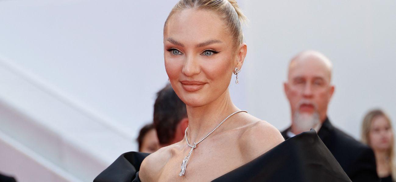 Candice Swanepoel Bares Side In Spicy Black Outfit