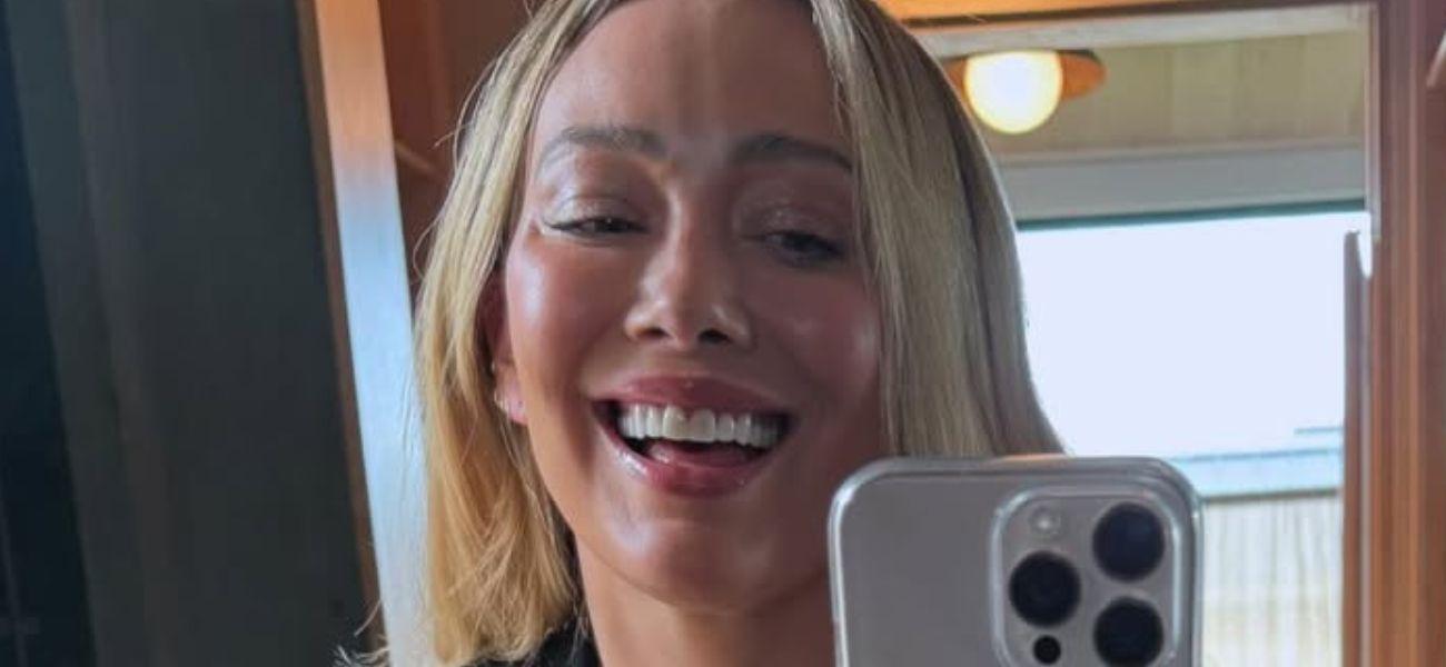 Hilary Duff Shows Off Her Killer Figure In Sleek Black One-Piece Swimsuit