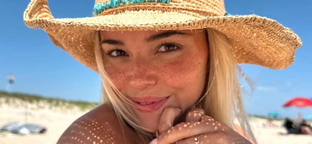 Livvy Dunne Channels Full 'Beach Babe' Vibes In Skimpy White Bikini