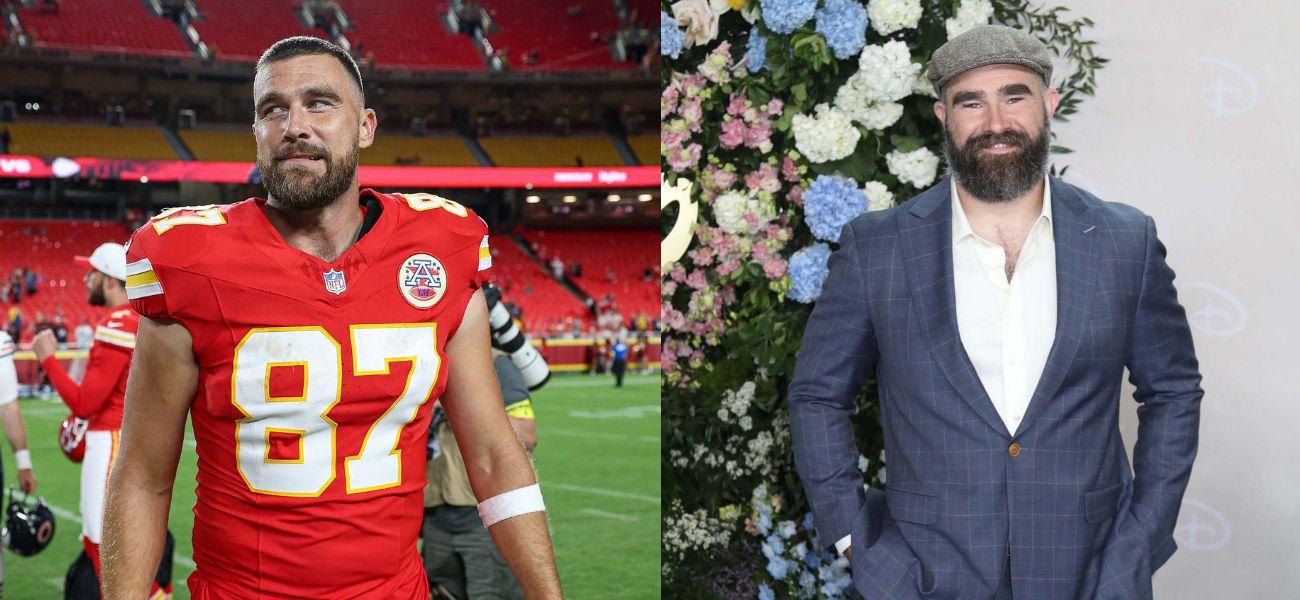 Travis Kelce And Brother Jason Laugh Over Missed 'Wood' Reference And Merch Idea