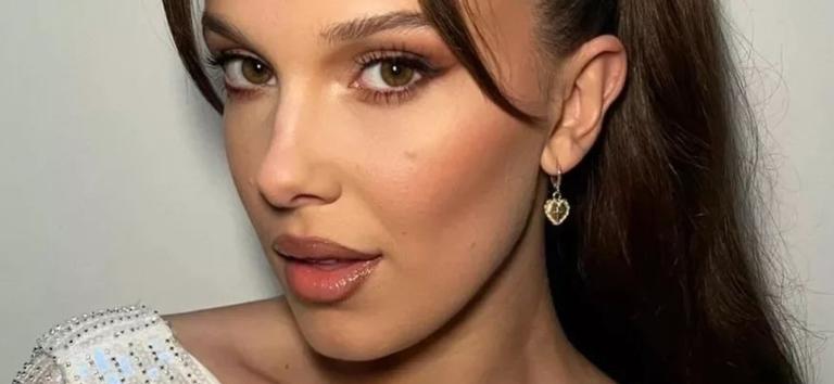 Millie Bobby Brown In Tight Braless Pajamas Gets 'Festive'