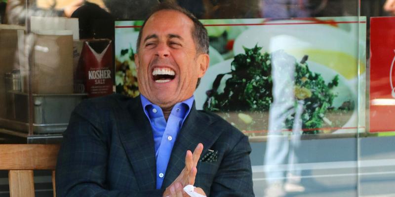 Jerry Seinfeld rides Vespa scooter while filming quot Comedians in Cars Getting Coffee quot in New York City