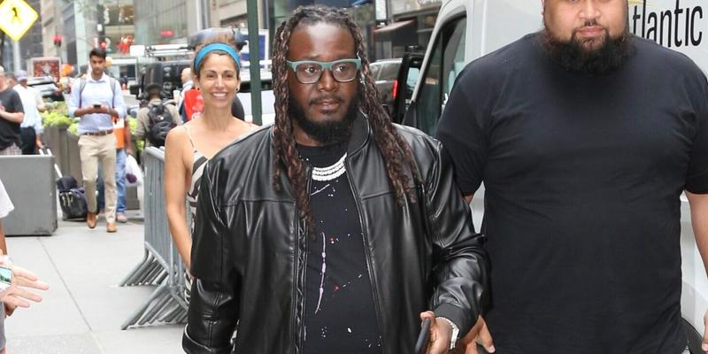 Faheem Rasheed Najm aka T-Pain is seen arriving at the Today Show