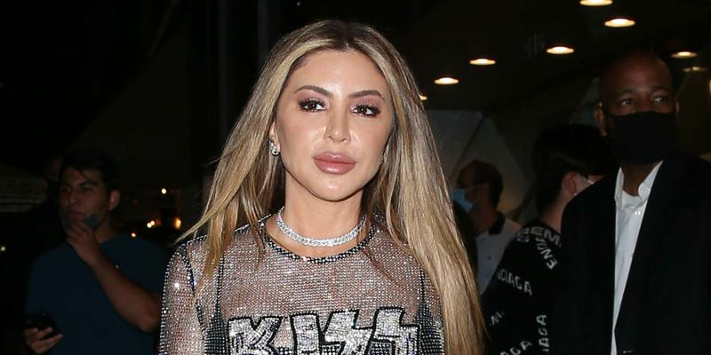 Larsa Pippen sparkles in a see through dress but forgets to take the tag off the back as she arrives for dinner at 'IL Pastaio' Restaurant