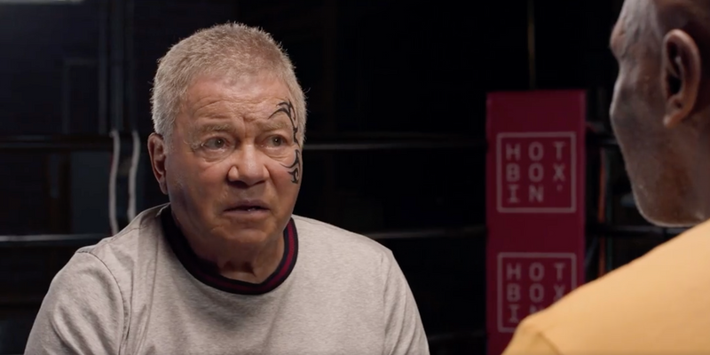 William Shatner with Mike Tyson face tattoo