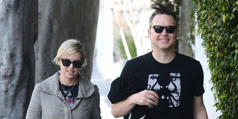Mark Hoppus and His Wife Skye Have Lunch at Au Fudge in Los Angeles