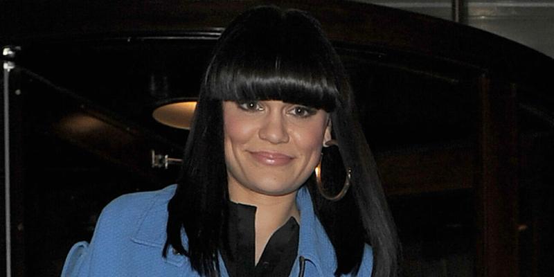 Jessie J leaving The Berkeley Hotel in Knightsbridge. The singer wore a blue jacket, black leather trousers and carried a grey handbag