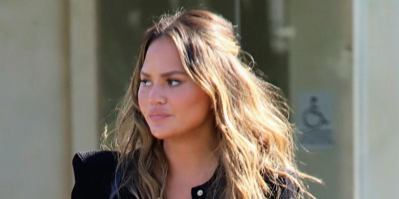 Chrissy Teigen in an all black outfit