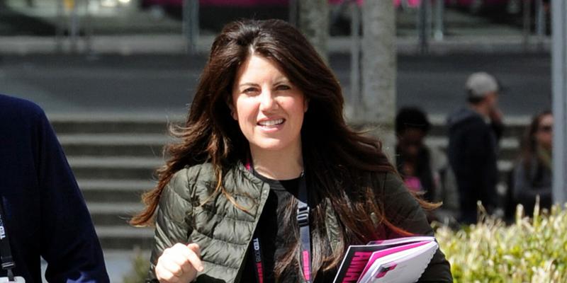 Monica Lewinsky arrives at the TED talks conference in Vancouver Canada