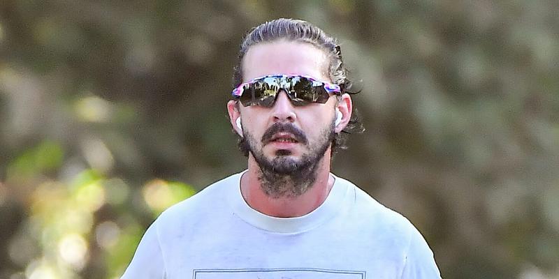 Shia LaBeouf heads out for an early morning run in his neighborhood as he continues to step out without his wedding ring