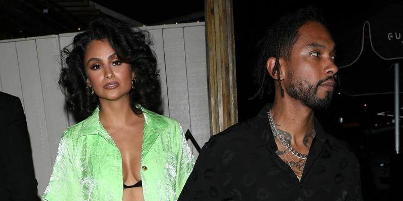 Singer Miguel and Nazanin Mandi are spotted leaving the Nice Guy restaurant after attending the 2019 ESPY Awards
