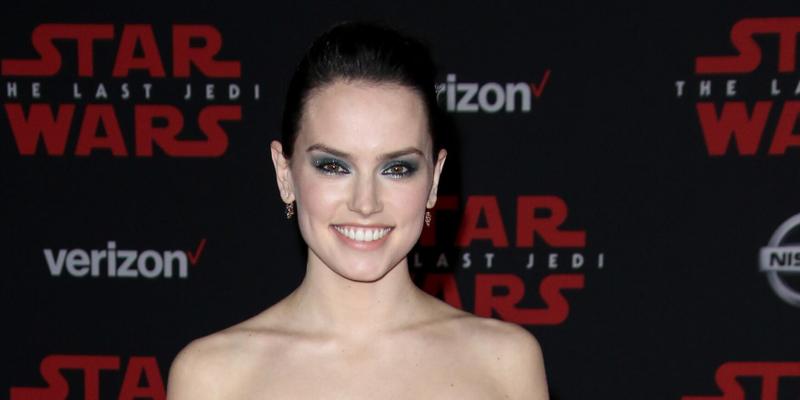 Daisy Ridley arrives for the red carpet premiere of Disney Pictures 'Star Wars: The Last Jedi' at The Shrine Auditorium in Los Angeles, California.