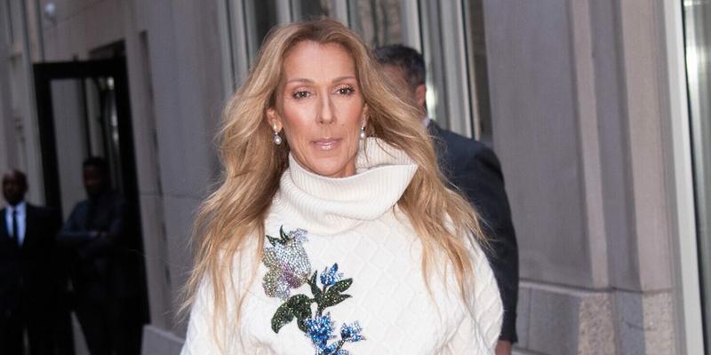 Celine Dion Departs Hotel in NYC in a Flowered Dress