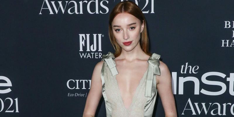 Phoebe Dynevor wearing a Louis Vuitton dress arrives at the 6th Annual InStyle Awards 2021