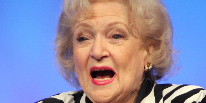 Betty White with expressive face
