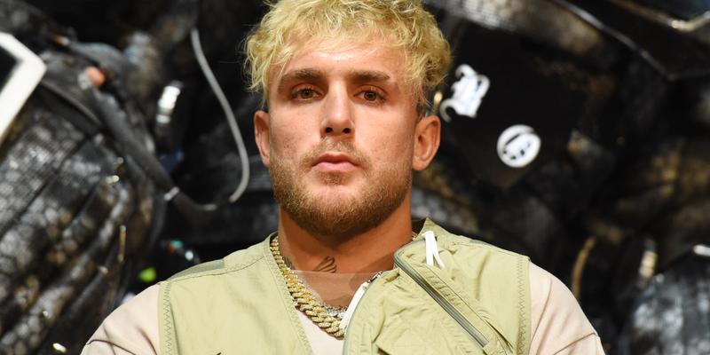 Jake Paul at the Jake Paul vs Tyron Woodley Los Angeles Press conference