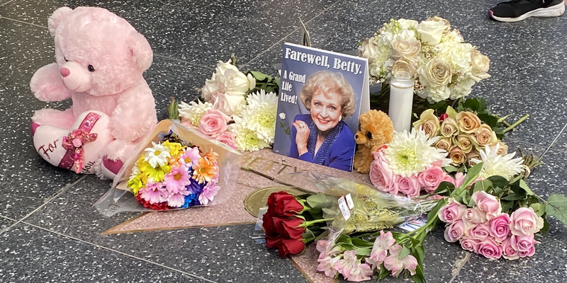 Betty White's Hollywood Walk Of Fame Star Flooded With Emotional Tributes