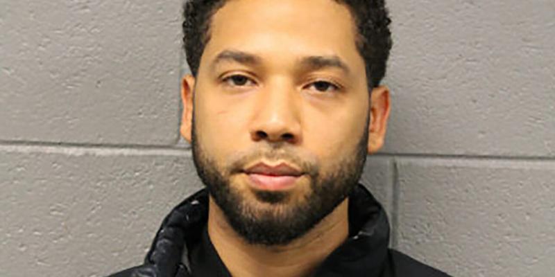 Mugshot of Empire actor Jussie Smollett after he allegedly faked a hate crime so he could get a raise.