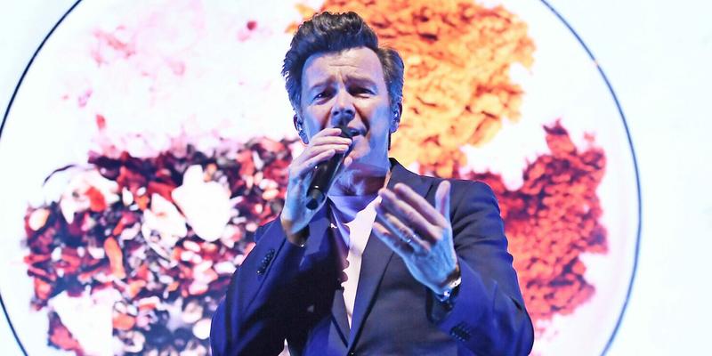 Rick Astley performing for NHS Workers at SSE Arena London